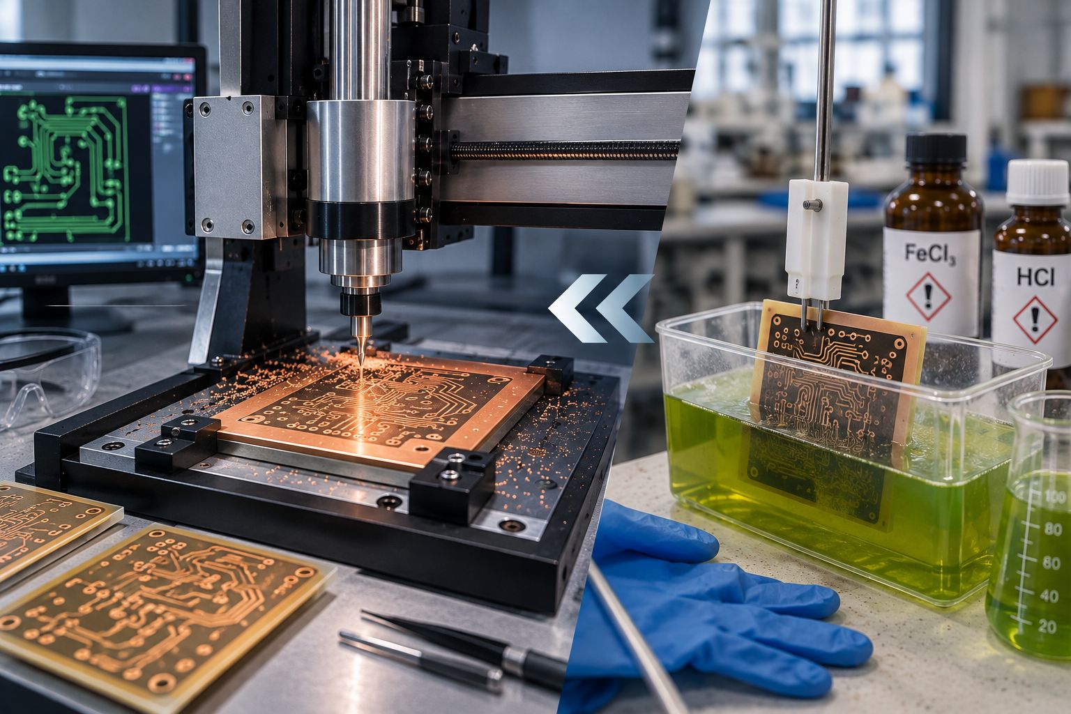Mecanizado CNC de placas de circuito impreso: una alternativa al grabado químico en laboratorios de electrónica